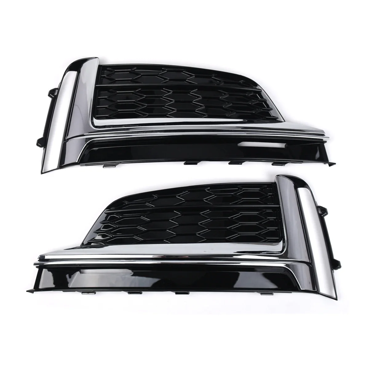 Pair Car Front Bumper Fog Light Lamp Grille Grill Cover For Audi A5 Sport S5 Sline 2017 2018 2019 8W6807681F Lower Bumper Grill