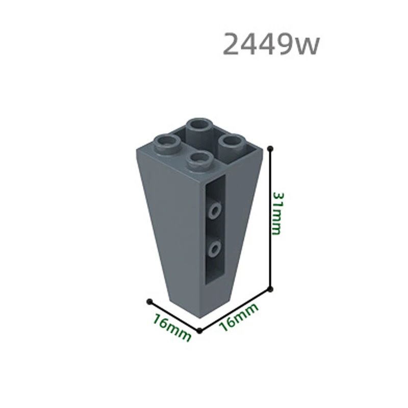 MOC 10 個 2449 ワット特別な対角角 3 穴ビルディングブロックキットハウス DIY パーツレンガ粒子子供の誕生日プレゼント