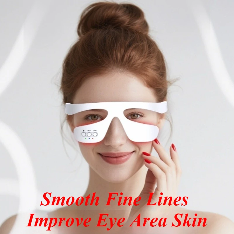 جهاز تجميل العين بالضوء الأحمر، أداة تدليك العيون، إزالة الهالات السوداء، معدات التجميل، الأجهزة الجمالية المهنية #1