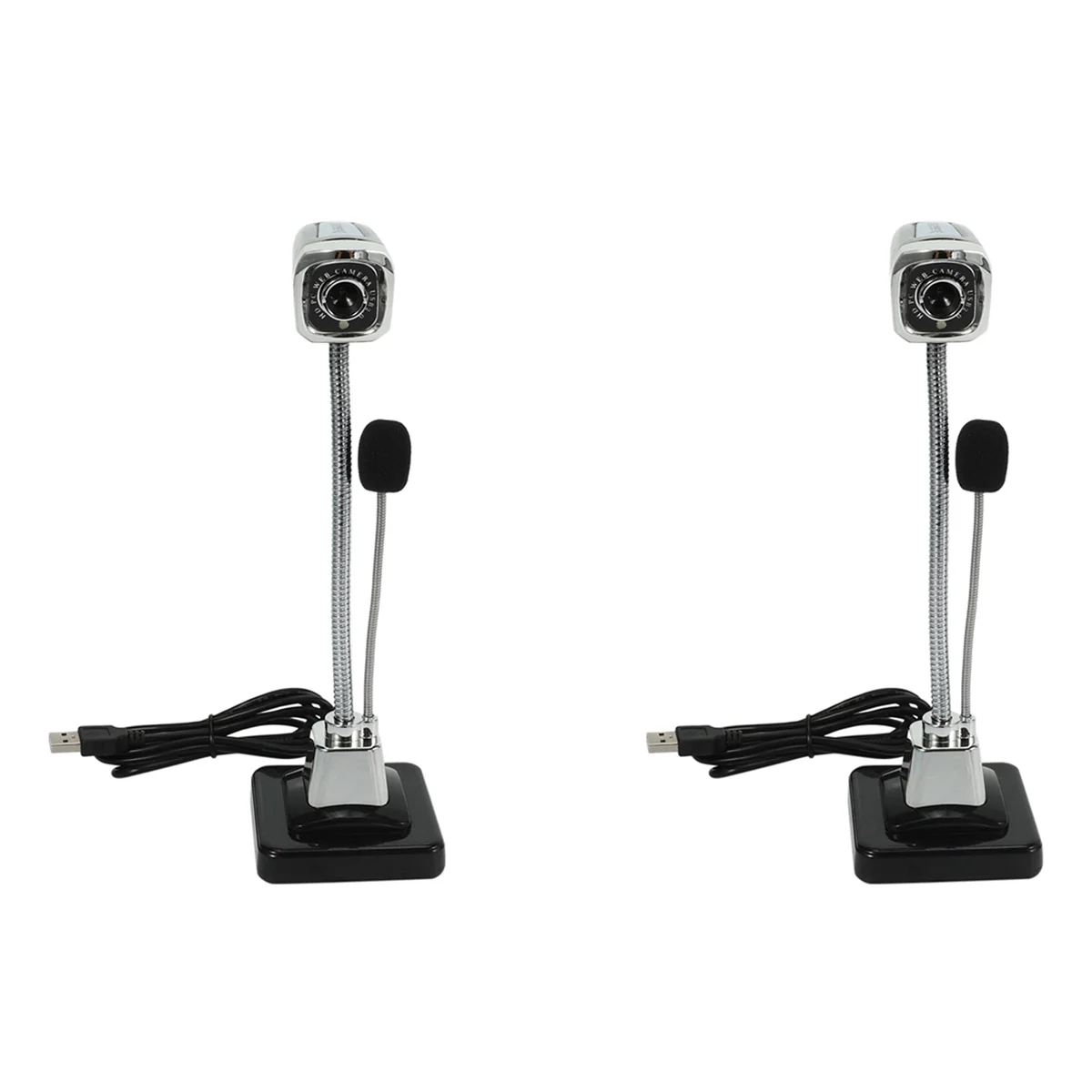 

2X Web Camera USB PC Webcam with Microphone for Live Streaming Online Chat Video Camera