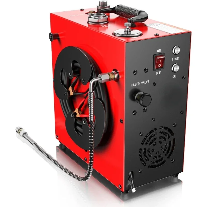 Suitable for CS4 portable PCP air compressor, 350W powerful motor, max 5800Psi/40Mpa, water cooling and fan cooling