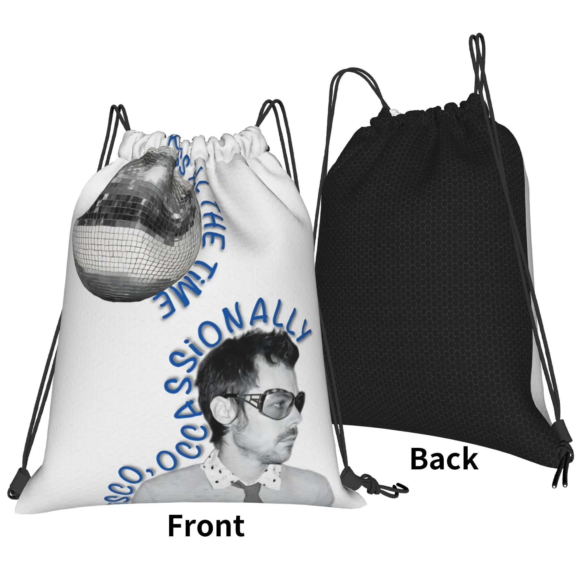 Kiss All The Time Disco HS Music Drawstring Backpack Sackpack Harrys Music Styles  String Bags for Exercise 36cm (W) x 43cm (H)