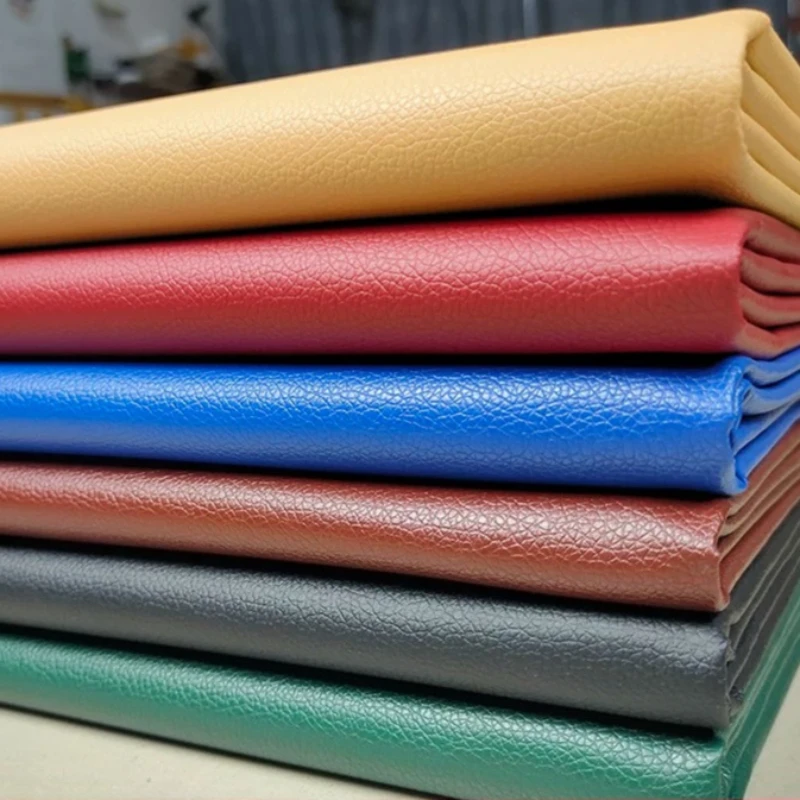 Lychee Pattern Waterproof Synthetic Leather Fabric Background Wall Bedhead Package Automotive Interior Wear Resistant Cloth