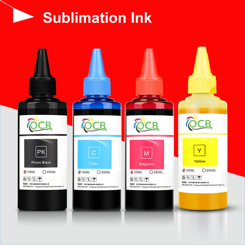 100ml*4 Universal Sublimation ink for Epson desktop printer heat transfer ink for T-shirt cotton Mugs Compatible Sublimation ink