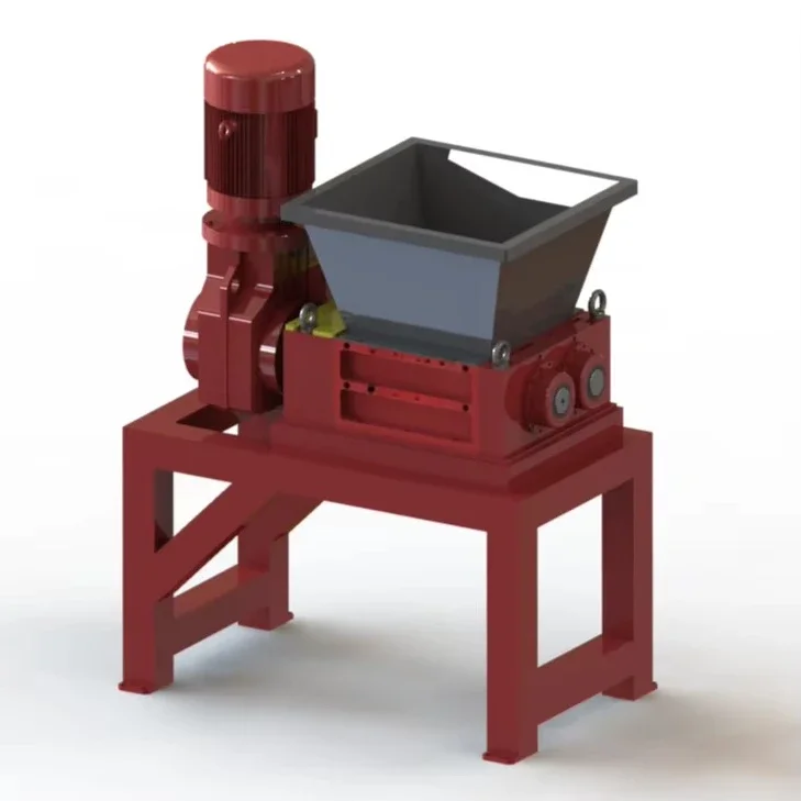 Mini Plastic Crusher/Shredder Machine Double Shaft Design with Gearbox for Home Use & Recycling for Sale