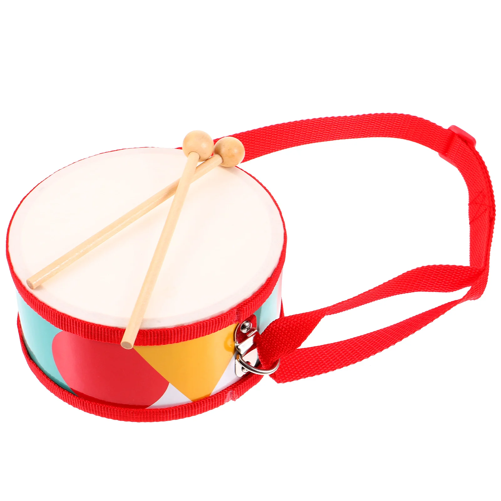 1 set 1 set dubbelzijdige kindersnaredrum met drumstokken Duurzaam percussie-instrument Peuter muzikaal kindertrommel