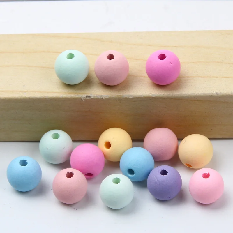 6/8/10mm Macaron Color Matte Acrylic Beads Round Spacer Loose Beads For Jewelry Making DIY Bracelet Necklace Crafts Accessories