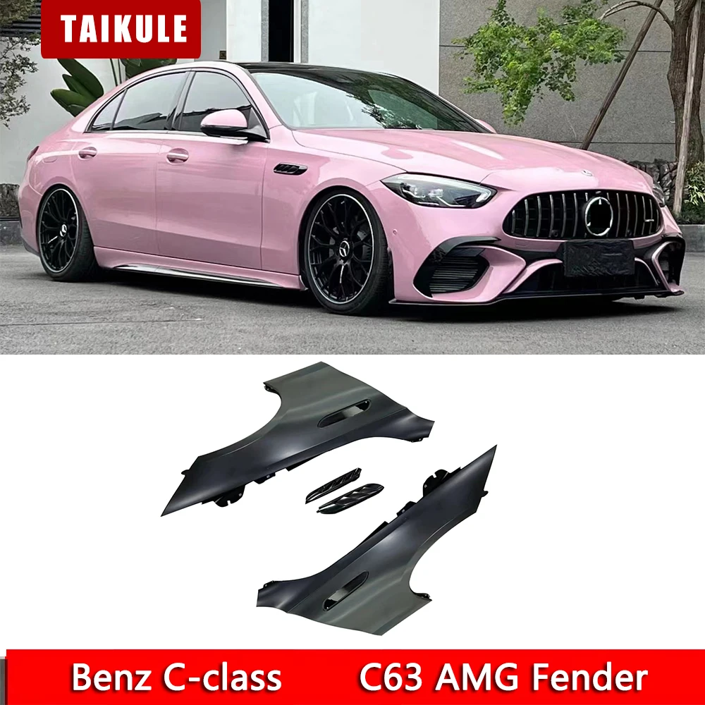 

For 2022 to 2024 Benz C-class Modification C63 AMG Fender Iron material W206/C220/C260 Upgrading C63 Style Leaf Plate