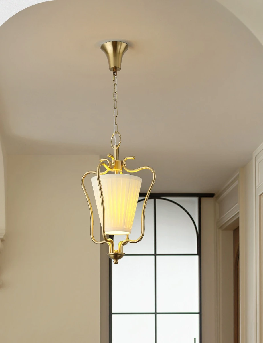 Pleated chandelier retro living room aisle hallway dining room bedroom light