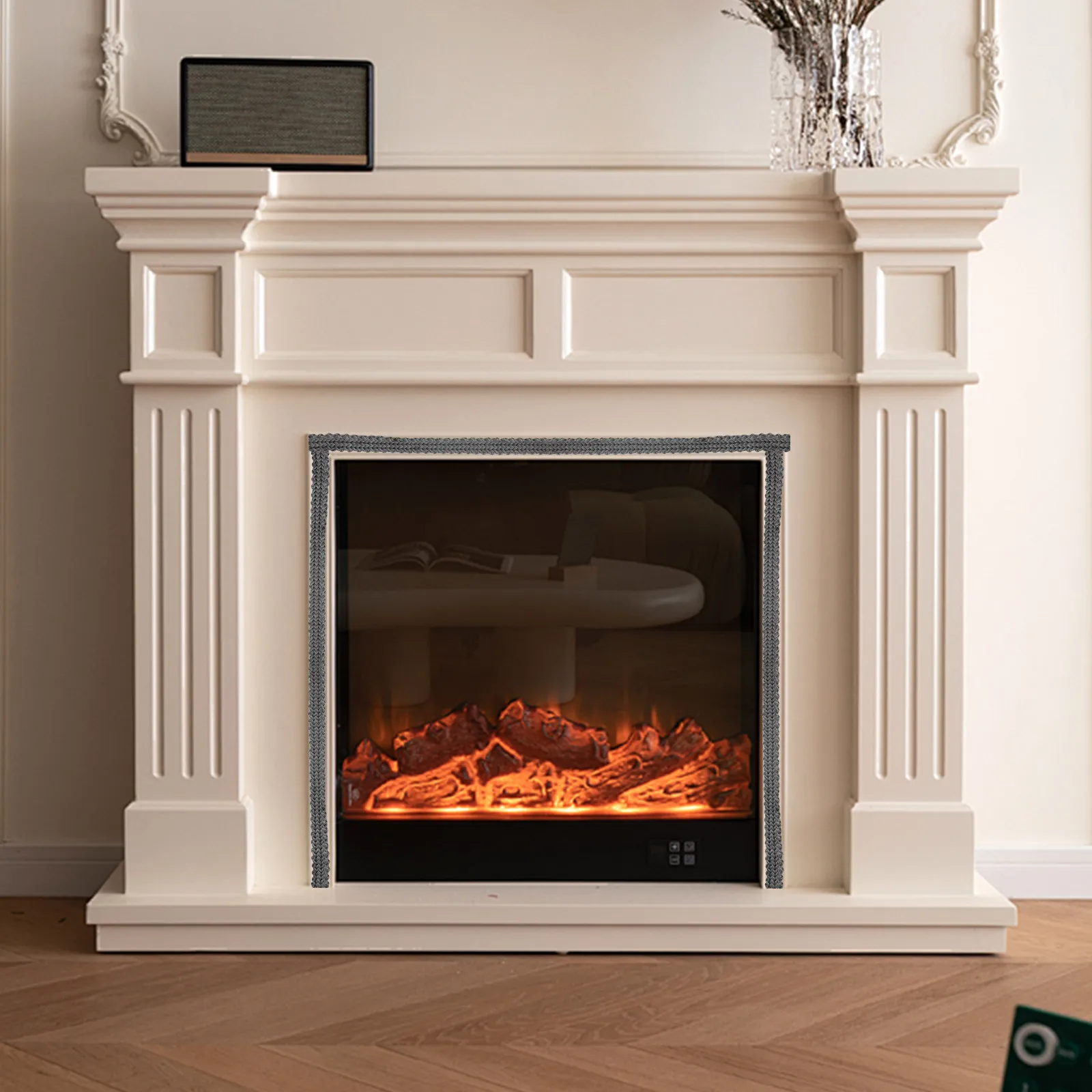 

Широкая плоская уплотнительная лента из стекловолокна для дверей дровяных печей и каминов, самоклеящаяся, для теплоизоляции