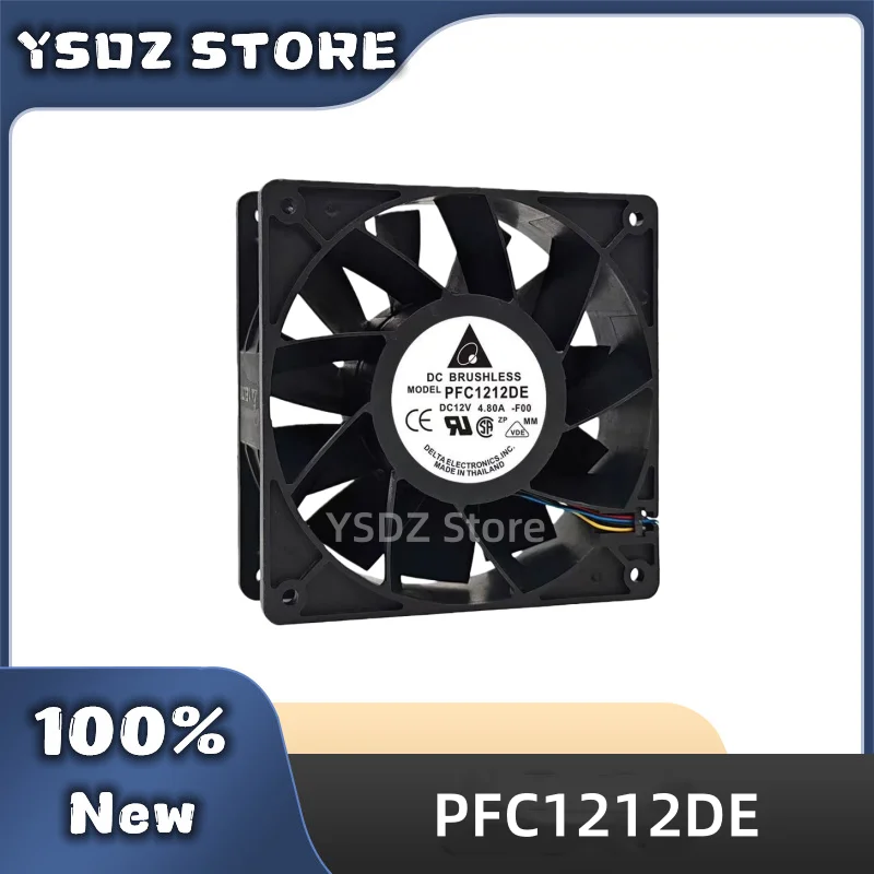 100% новый высокоскоростной вентилятор охлаждения давления воздуха CFM Delta PFC1212DE 120 мм 12038 12 В 4,8 А 7000 об/мин мощный осевой кулер для шкафов