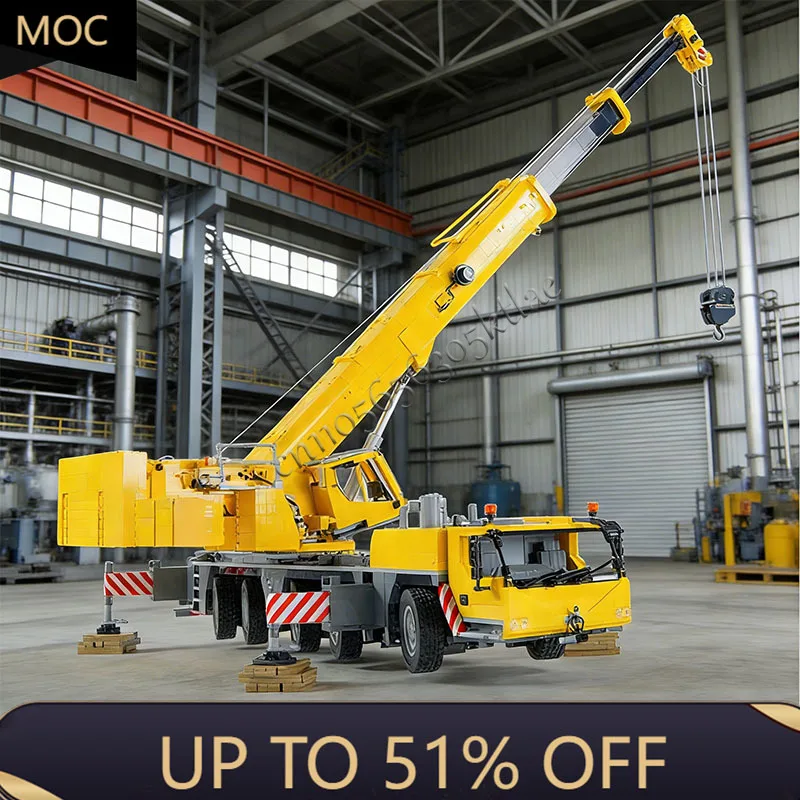 

4599 шт. MOC City Engineering масштаб 1:24 Liebherr LTM 1250-5.1 модель крана DIY творческие идеи технология сборка игрушки головоломка подарок