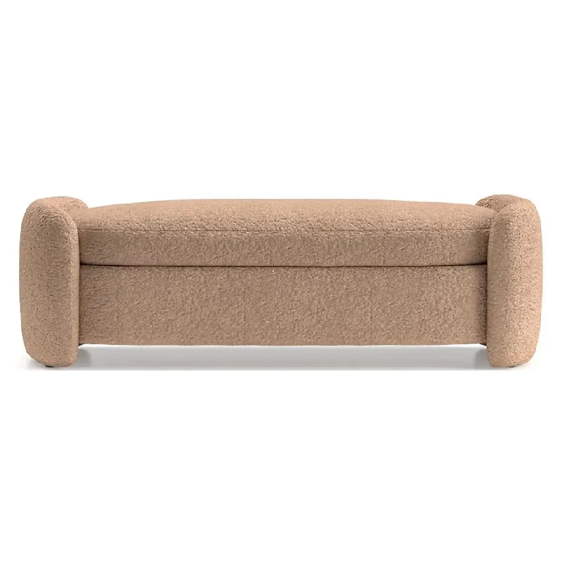 Nordic lamb wool fabric shoe changing stool living room sofa light luxury storage bedside complete dressing