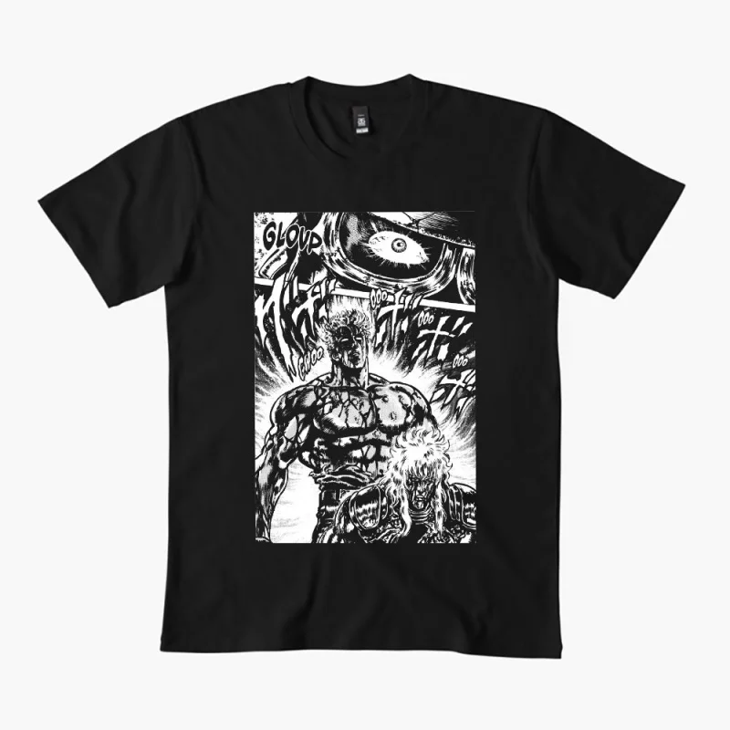 

0405 Manga Kenshiro Fist of the North Star Anime gift t shirt Hokuto no Ken printed Graphic tee Y2K clothes All size Tops S-6XL