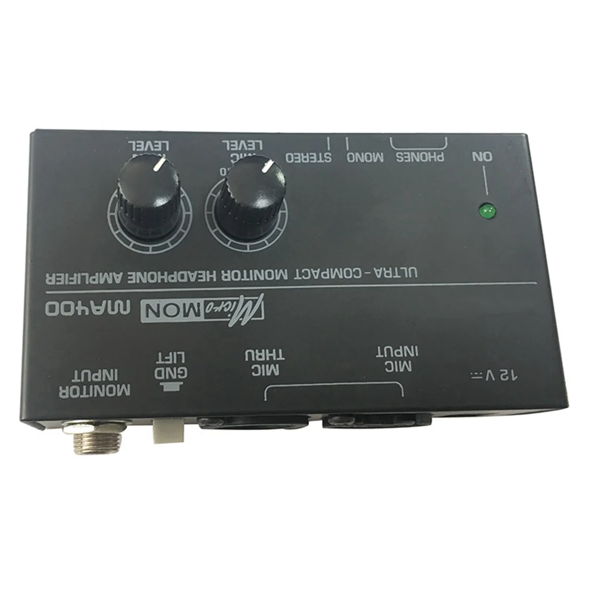 New MA400 Headphone Preamplifier Microphone Preamplifier Audio 6.35mm & 3.5mm Headphone Outputs Mixer EU Plug