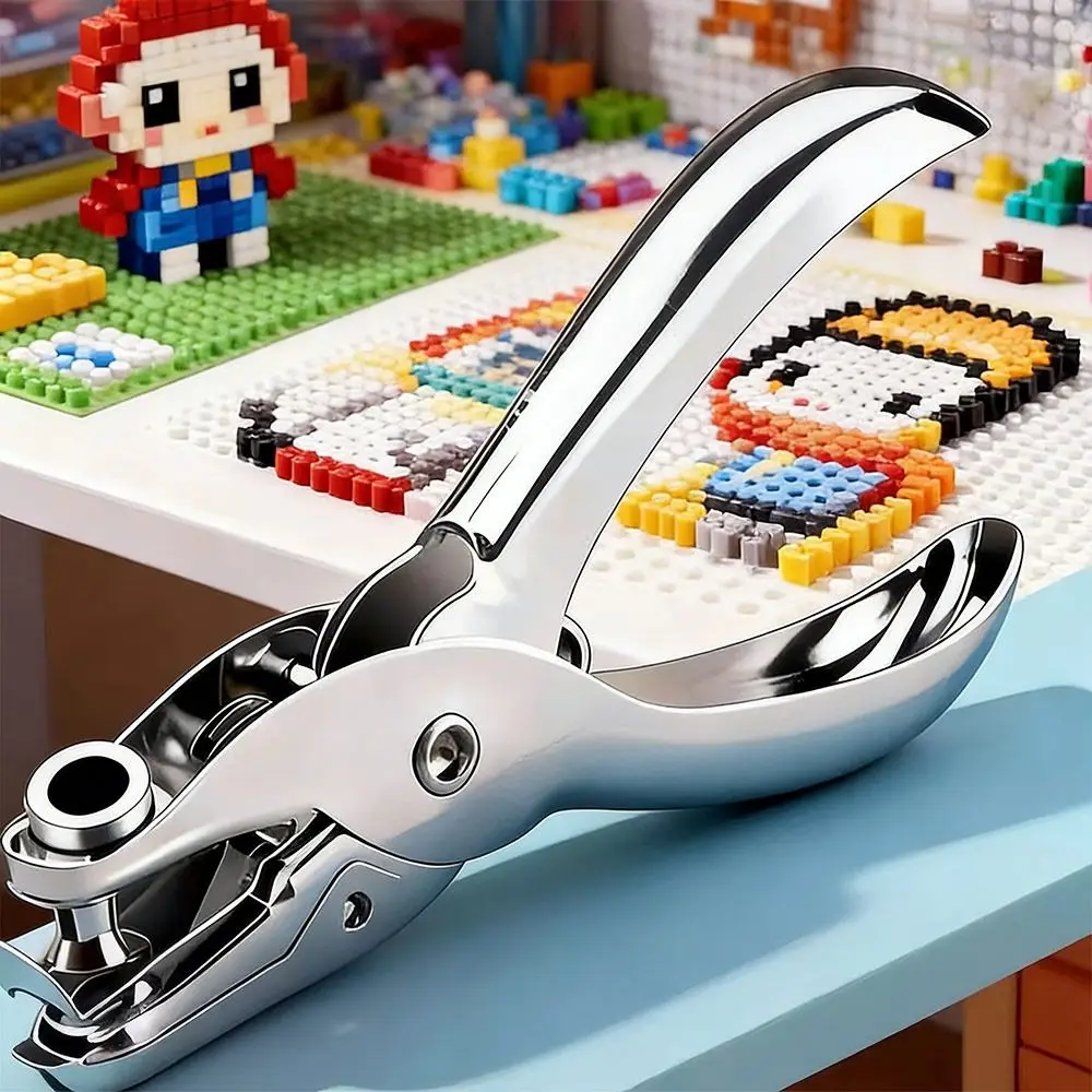 

Новый металлический пробойник для бусин Perler с ручкой, в форме сердца и круга, для тиснения, 1.5/3/6 мм, с одним отверстием, для скрапбукинга и DIY