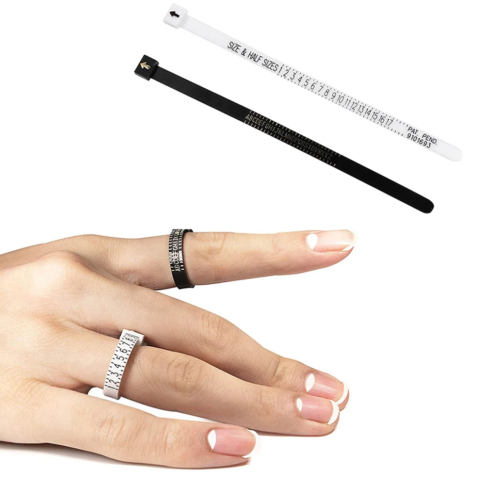 

10Pcs Ring Sizer Measuring Gauges Clear Plastic Jewelry Finger Measure Gauge for Accurate Ring Size Measurement