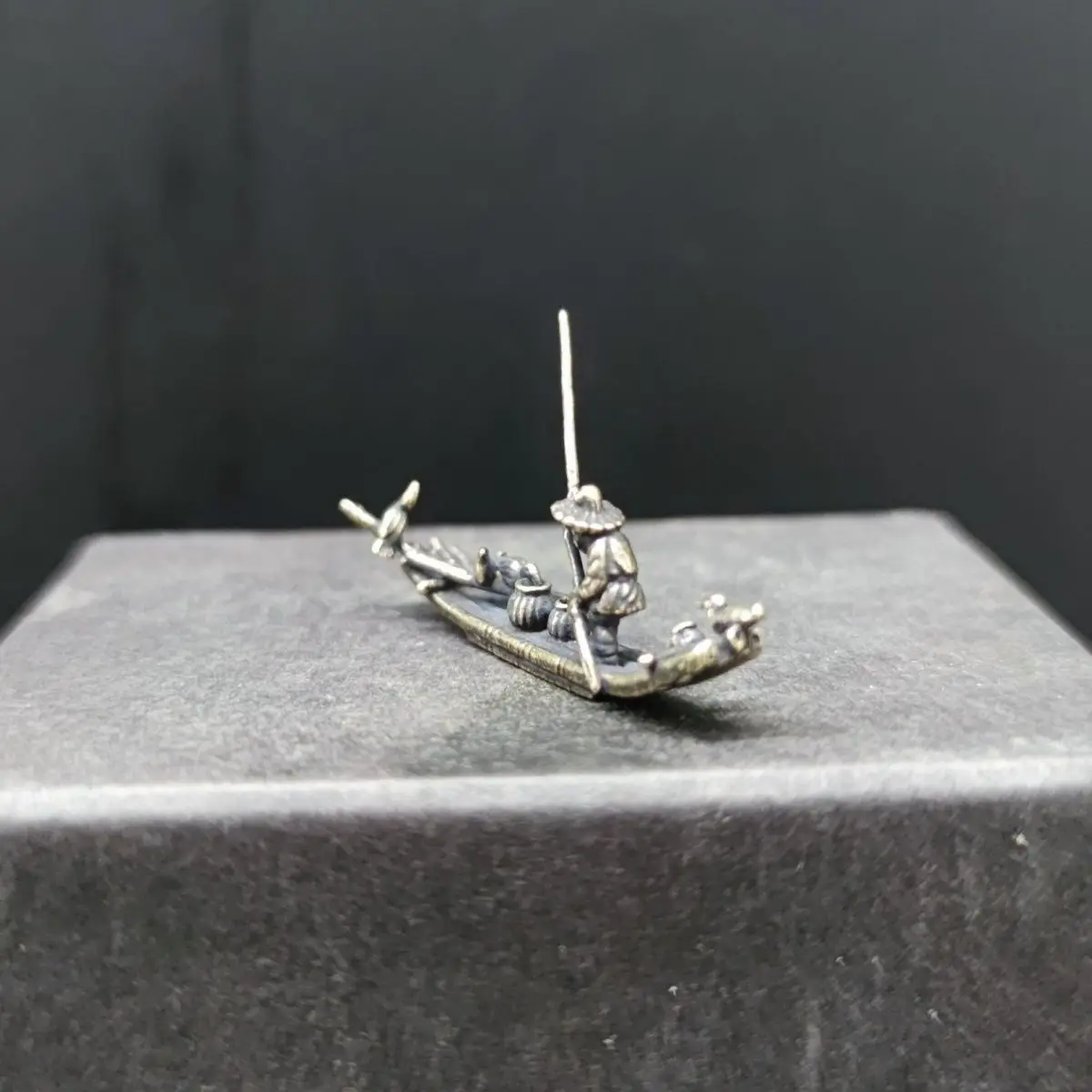 Плот в древнем стиле, окрашенный из чистой латуни, бонсай, рокарий, сухой камень, аксессуары для микропейзажа, украшения