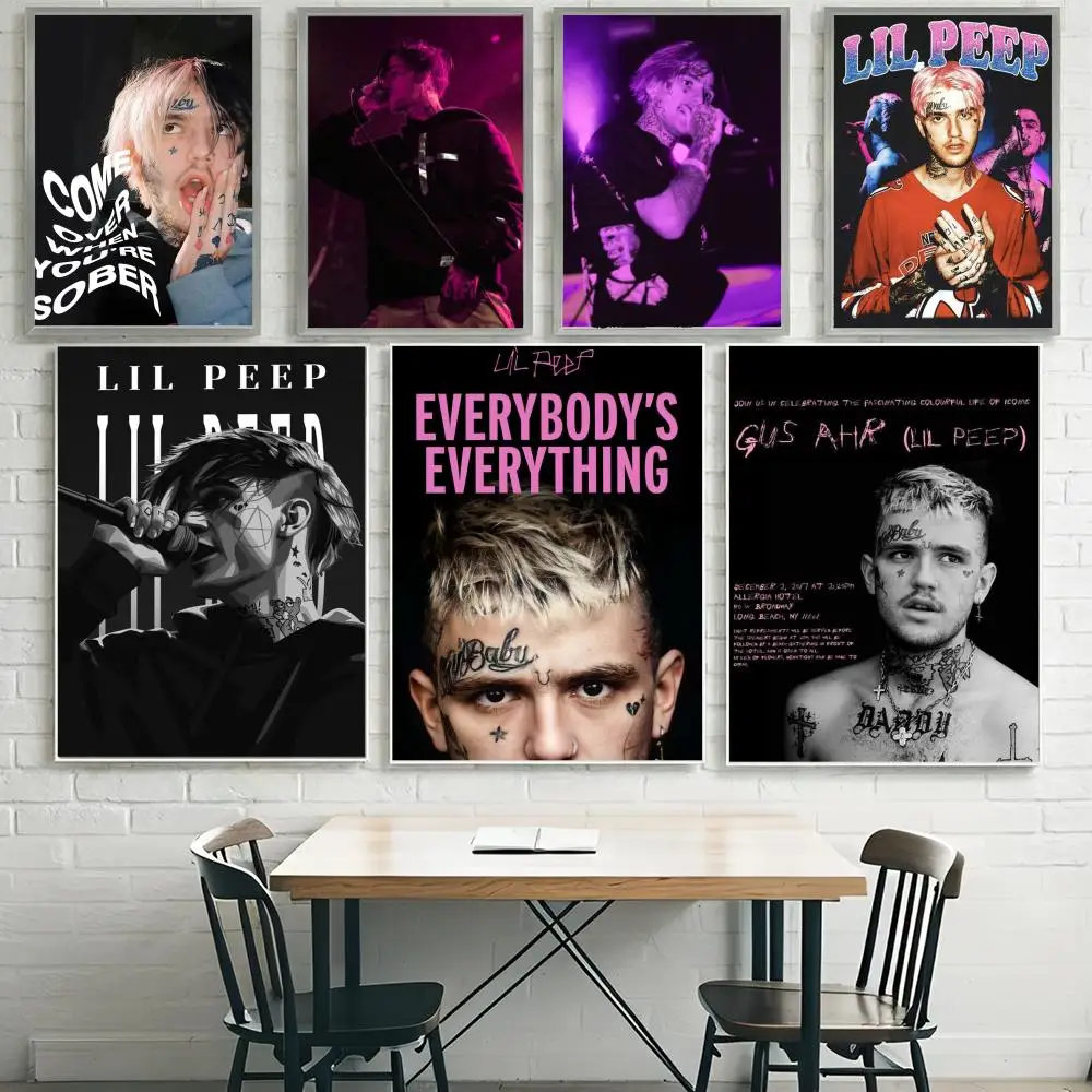 L-Lil Peep SINGER Poster HD Waterproof Self-Adhesive Wall Ar