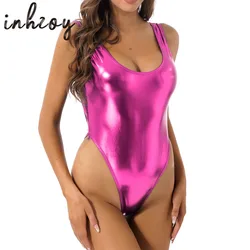 Womens Sleeveless High Cut Bodysuit Leotard Thong Swim Bodysuit Swimwear Swimsuit