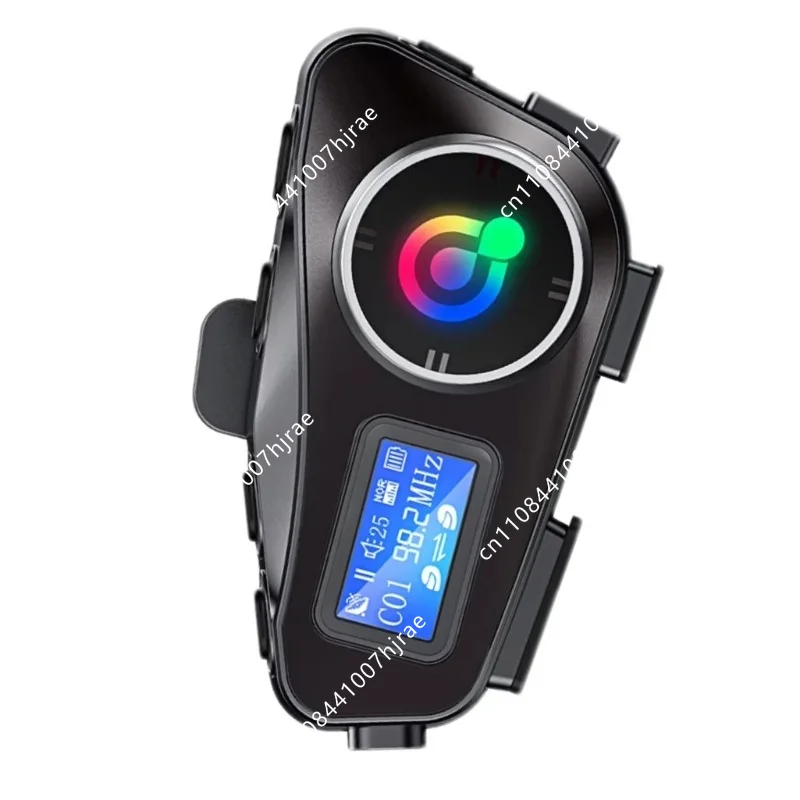 LED Screen Motorcycle Helmet Bluetooth Intercom Headset Auto Answer Communication Earphone For Motorbike Rider Driving