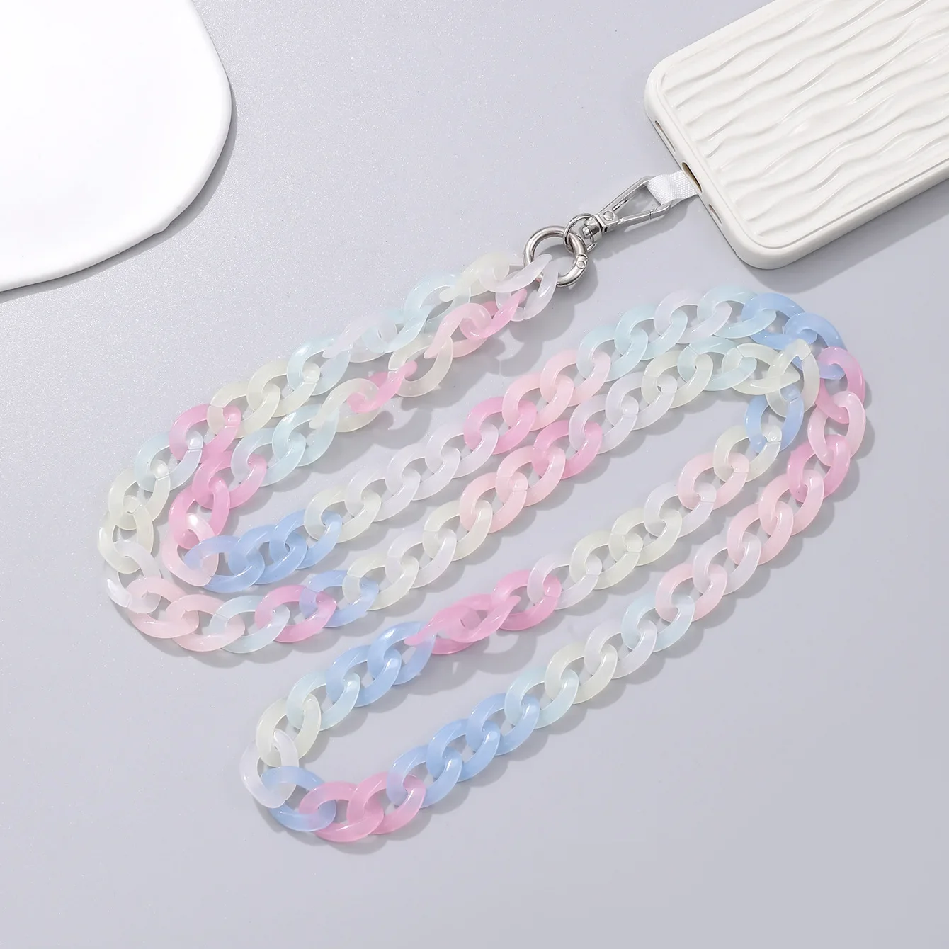 Nuova collana cordino per telefono con Slot Card 120CM catena con tracolla colorata per cellulare per accessori iPhone Samsung