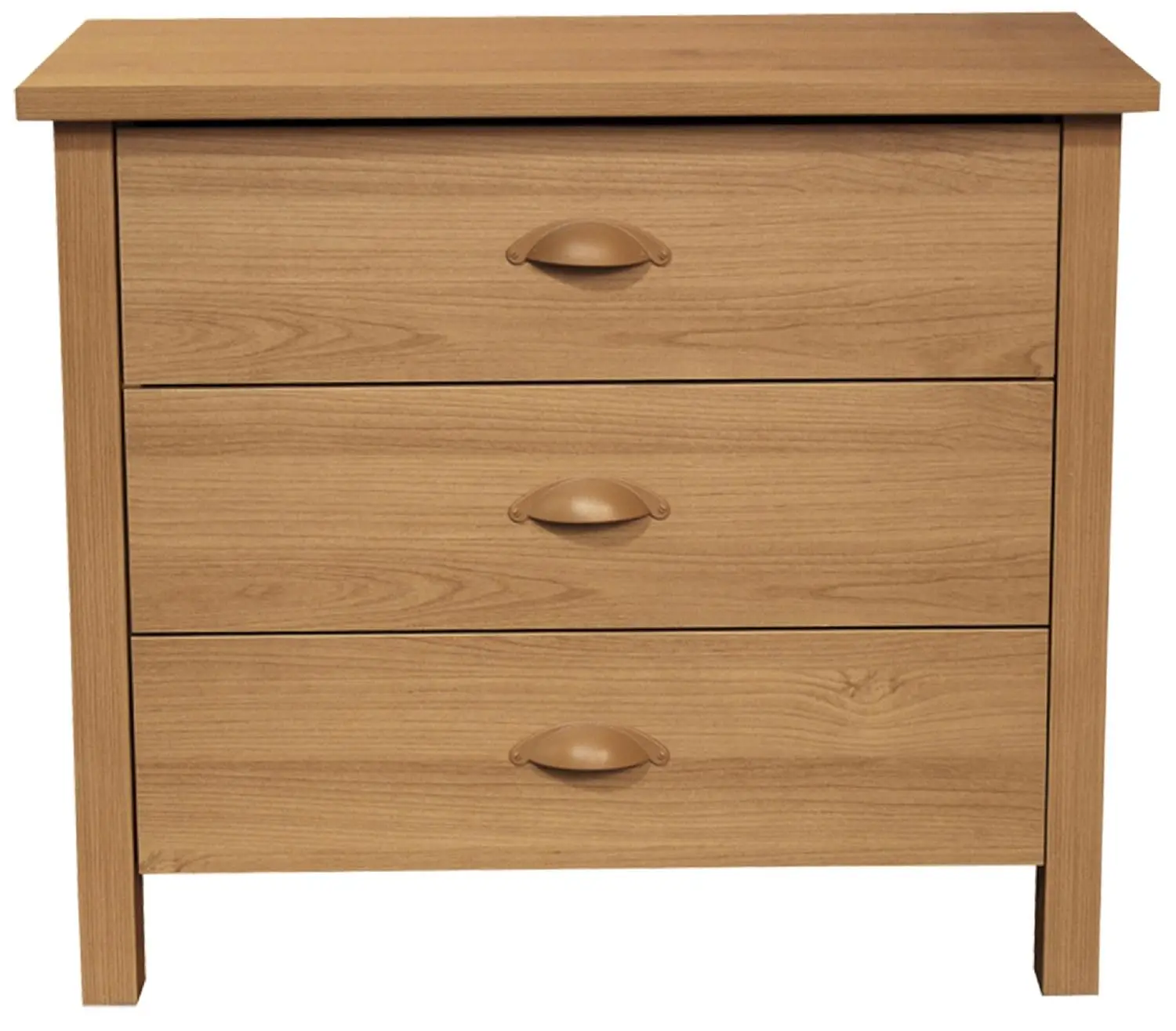 3 Drawer Nightstand Oak Wood Bedroom Storage Bedside Table, Customized