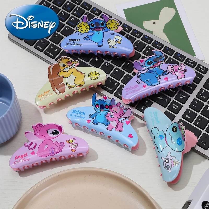 Disney Anime Lilo & Stitch Acryl Haarspange Cartoon Stitch Shark Clip Haarschmuck Mädchen Spielzeug Geburtstagsgeschenk