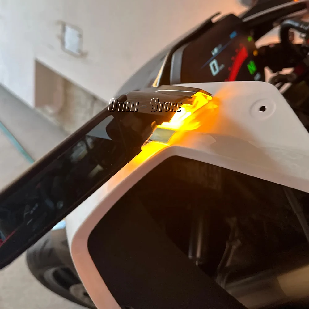 Motorcycles Wind Wing Adjustable Rotating Rearview Mirror With LED Light For BMW S1000 RR S 1000 RR S1000RR s1000rr 2019-2023