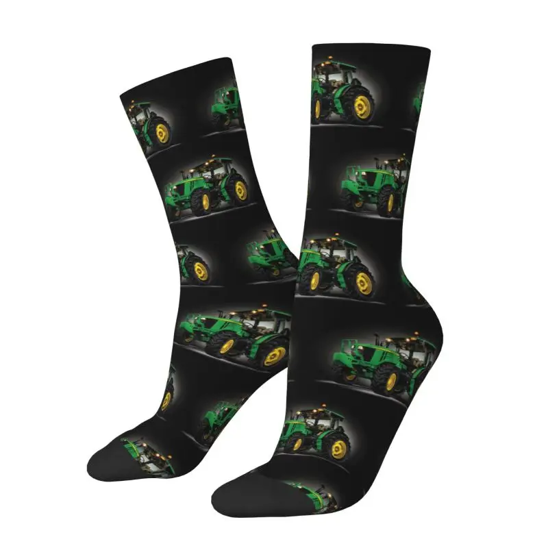 Harajuku Tractor Socks Men Women Warm 3D Printing Sports Football Socks