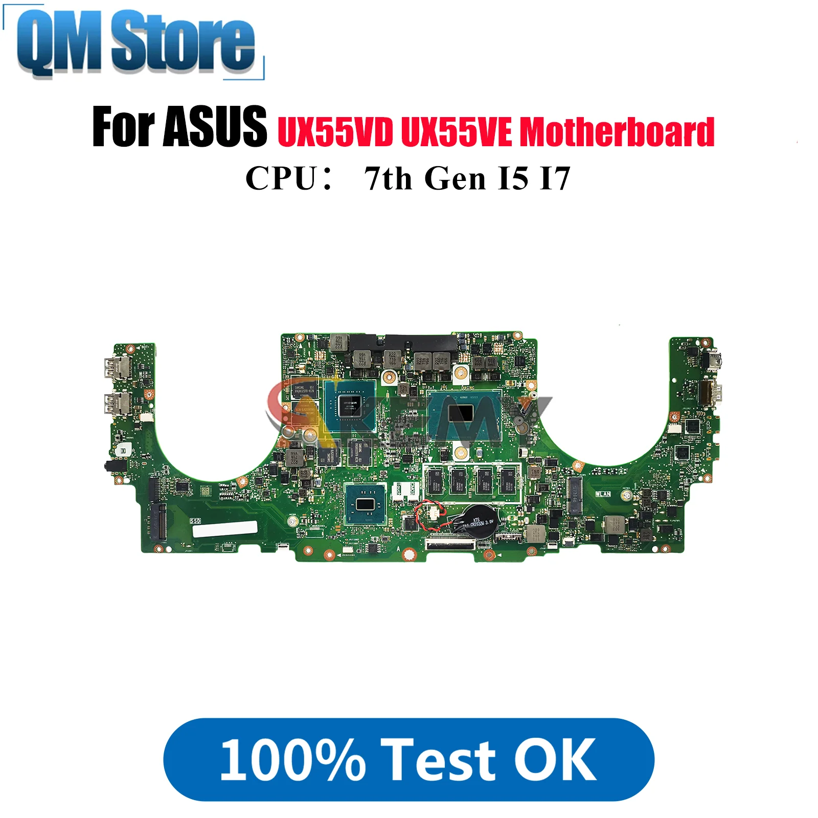 

UX550VD Laptop Motherboard For ASUS ZenBook UX55VE UX55VD UX550 UX580G Notebook Mainboard With I5 I7 CPU 100% tests OK fast ship