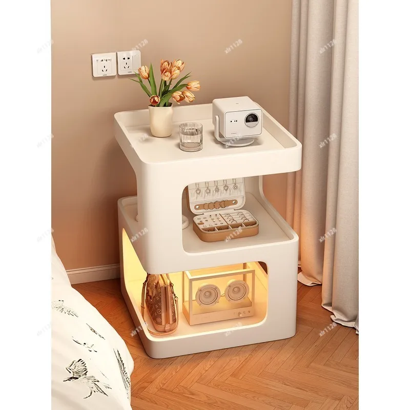 

Metal Bedside Cabinet, 2026 New Iron Storage Nightstand, Multifunctional Sofa Side Table for Bedroom Home