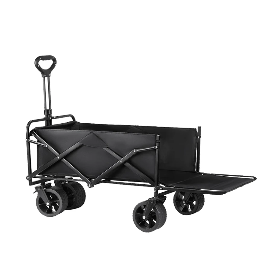 

Extra Long Extender Folding Cart Outdoor Utility Wagon Cart Large Capacity Camping Picnic Trolley Beach Collapse Folding Cart