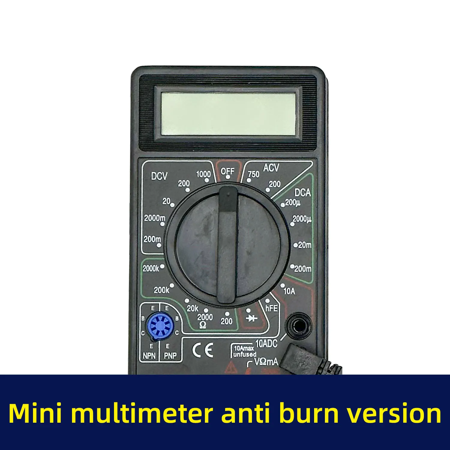 Multifunctional intelligent anti-burn multimeter 9999 words true RMS electronic component tester tool