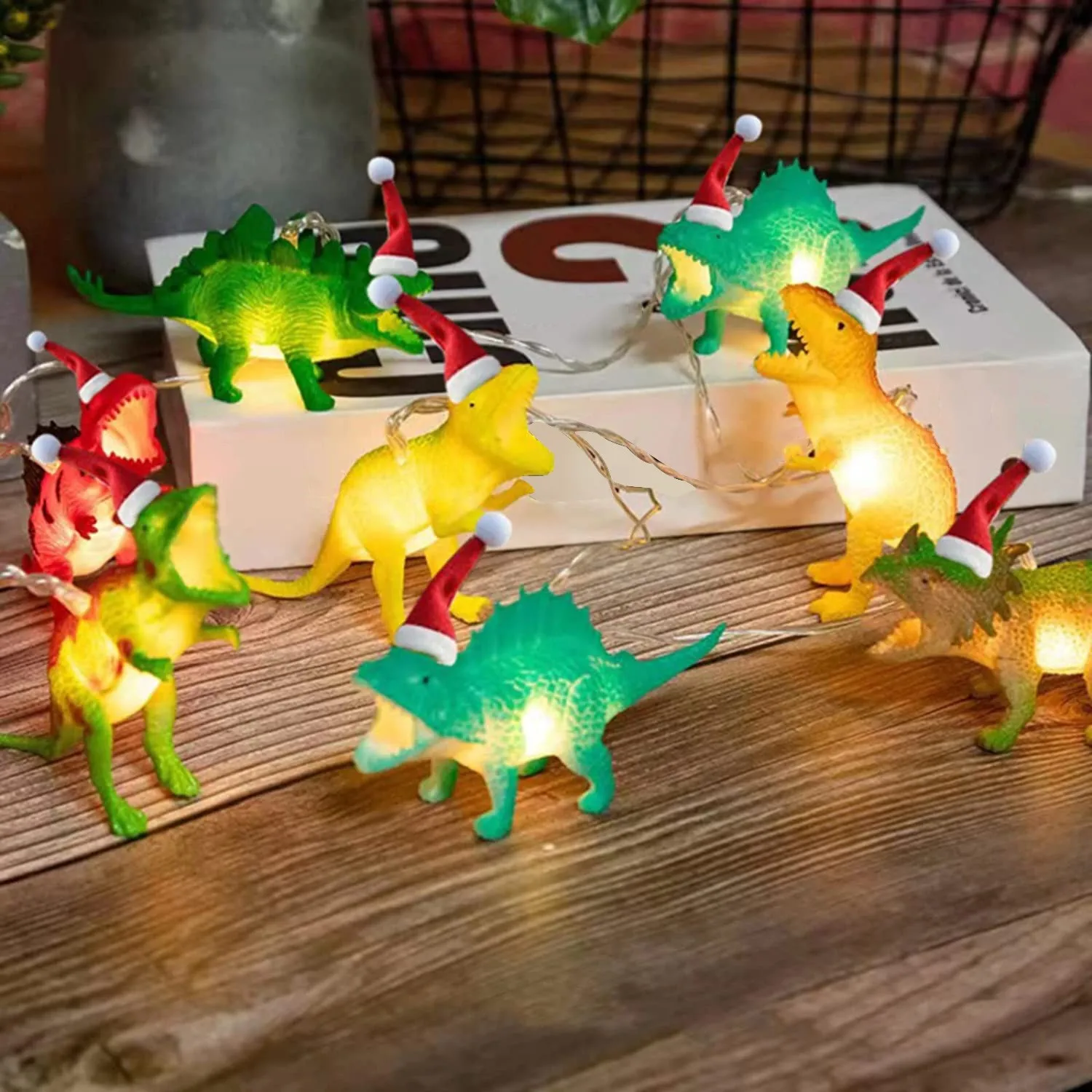 Dinosaur String Light Merry Christmas Decorations For Home 2023 Navidad Decor Kerst Noel Xmas Tree Ornaments Natal Supplies