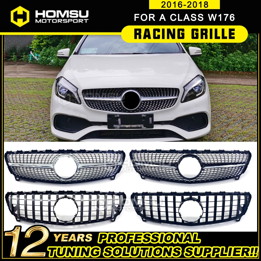 2016-2018-year A Class W176 Diamond grille For A Class W176 Front Grill W176 A180 A200 A260 A45 Grille without emblem grille