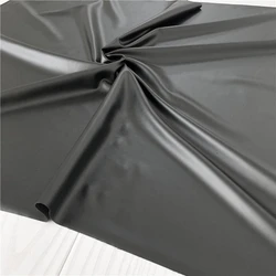 Dark Black Matte High Elastic Lamb Leather Soft Smooth Delicate Fabric Wholesale Cloth for Sewing Meters Diy Material