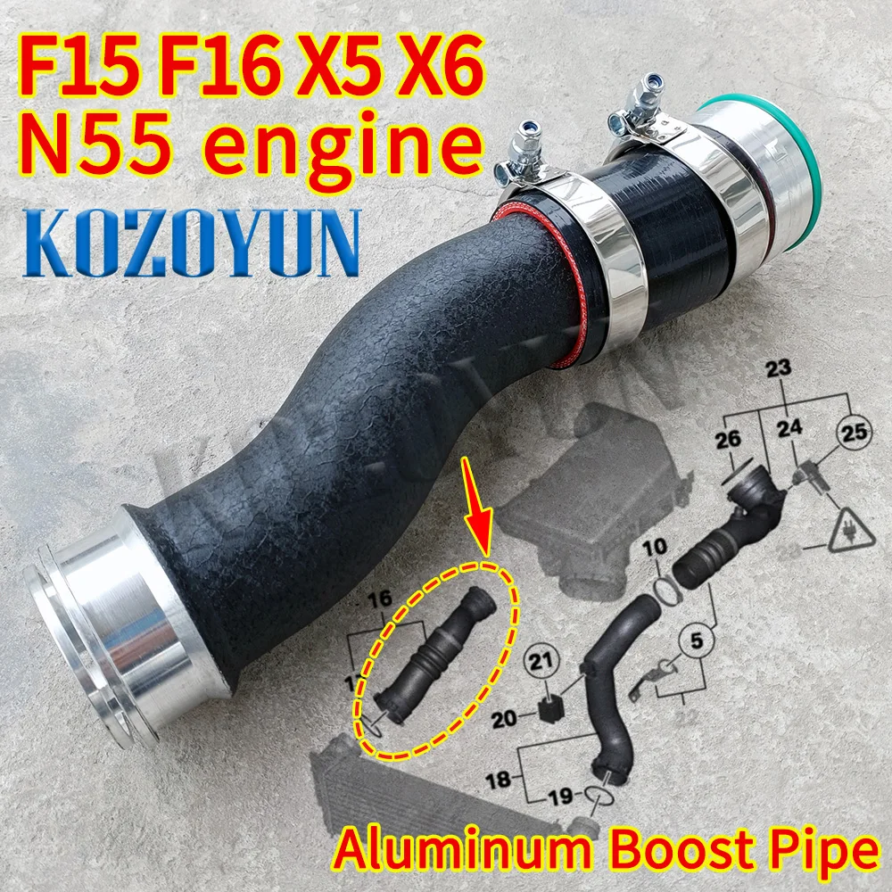 Charge Pipe Boost pipe intercooler pipe intake Kit For BMW N55 X6 35i 35ix F16