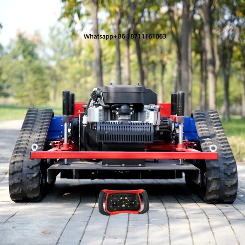 Remote Control Operation of Agricultural Tracked Weeding Machine High Power High Efficiency Durability Garden Pruning