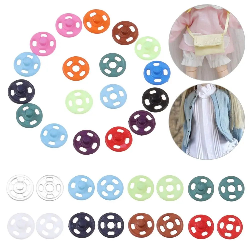 14 Colors 7mm Doll Bags Accessories Diy Dolls Mini Ultra-small Pattern Belt Buttons Snap Fastener Concealed Buckle Small Buckle