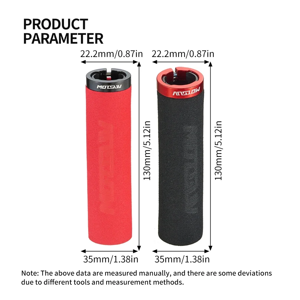 MOTSUV Mountain Bicycle Rubber Handle Grips Ultra Light MTB Bicycle Handle Anti slip Anti shock Comfortable Cycling part set