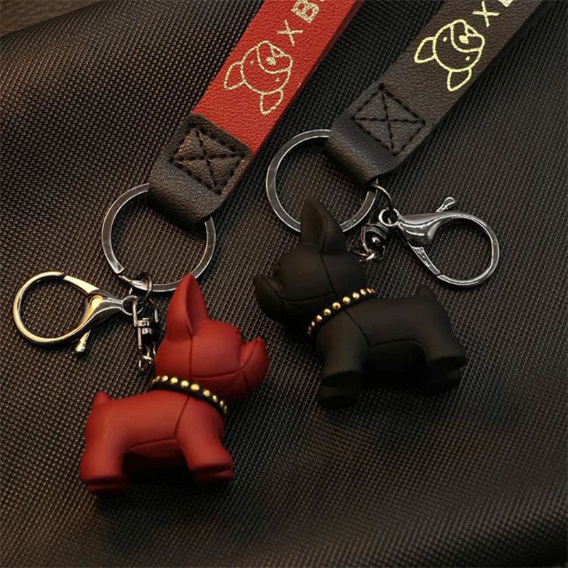 Creative Law Fighting Dog Cartoon Keychain Cute Pit Bull Shiba Inu Doll Key Chain Bag Pendant