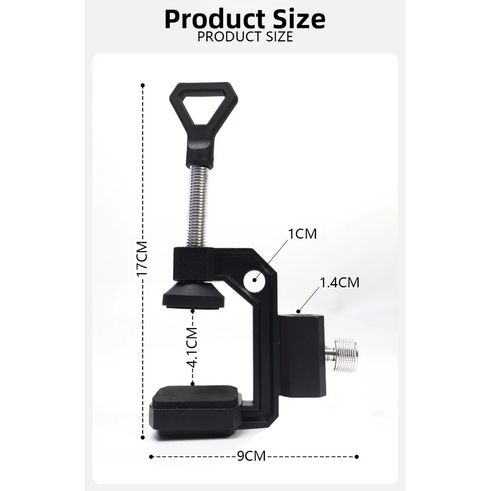 /Camping /Table /Clamp Aluminum Alloy 1/4 Screw Hole Mount Holder Adjustable Phone Light Stand For Outdoor Hiking Gear Accessori