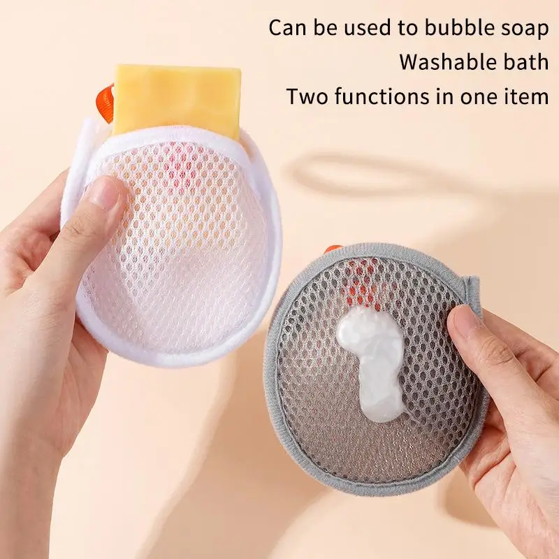 8Pcs Foaming Soap Bag Net Mesh Massage Exfoliator Pouch Bathing Bubble Maker Cleaning Tool