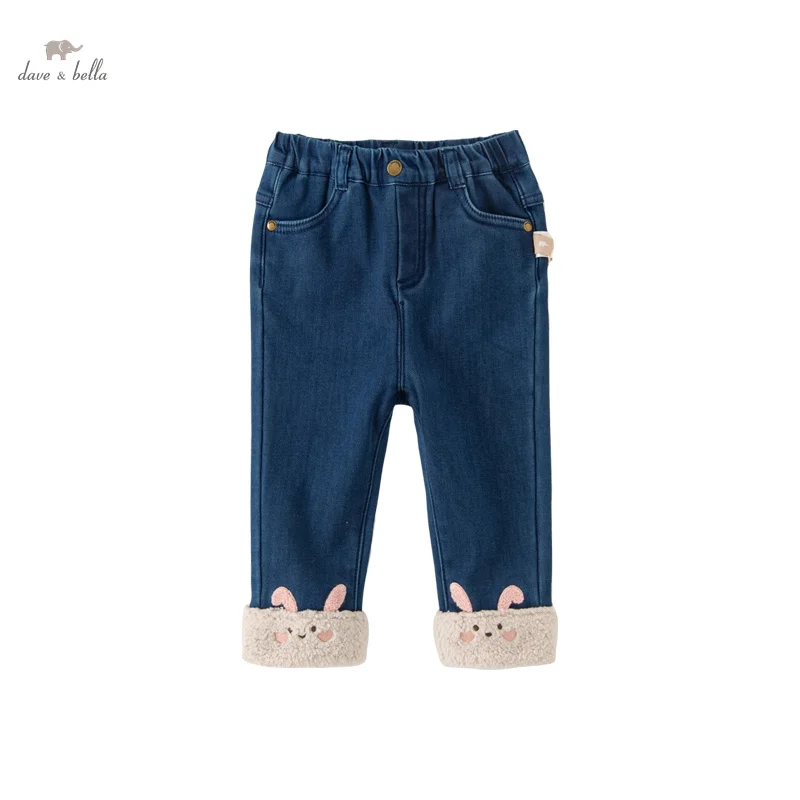 Dave Bella Children Pants 2023 New Autumn Winter Girls Cowboy Cool Casual Fashion Loose Sweet Cute Party Outdoor Sport DB4237633