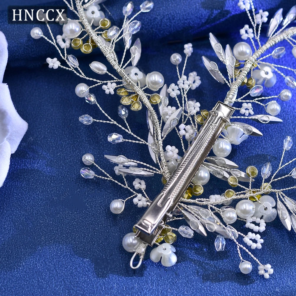 HNCCX fermagli per capelli con perle da sposa conchiglia fiore copricapo da sposa accessori per capelli da donna copricapo da diadema da sposa fatto a mano CP280