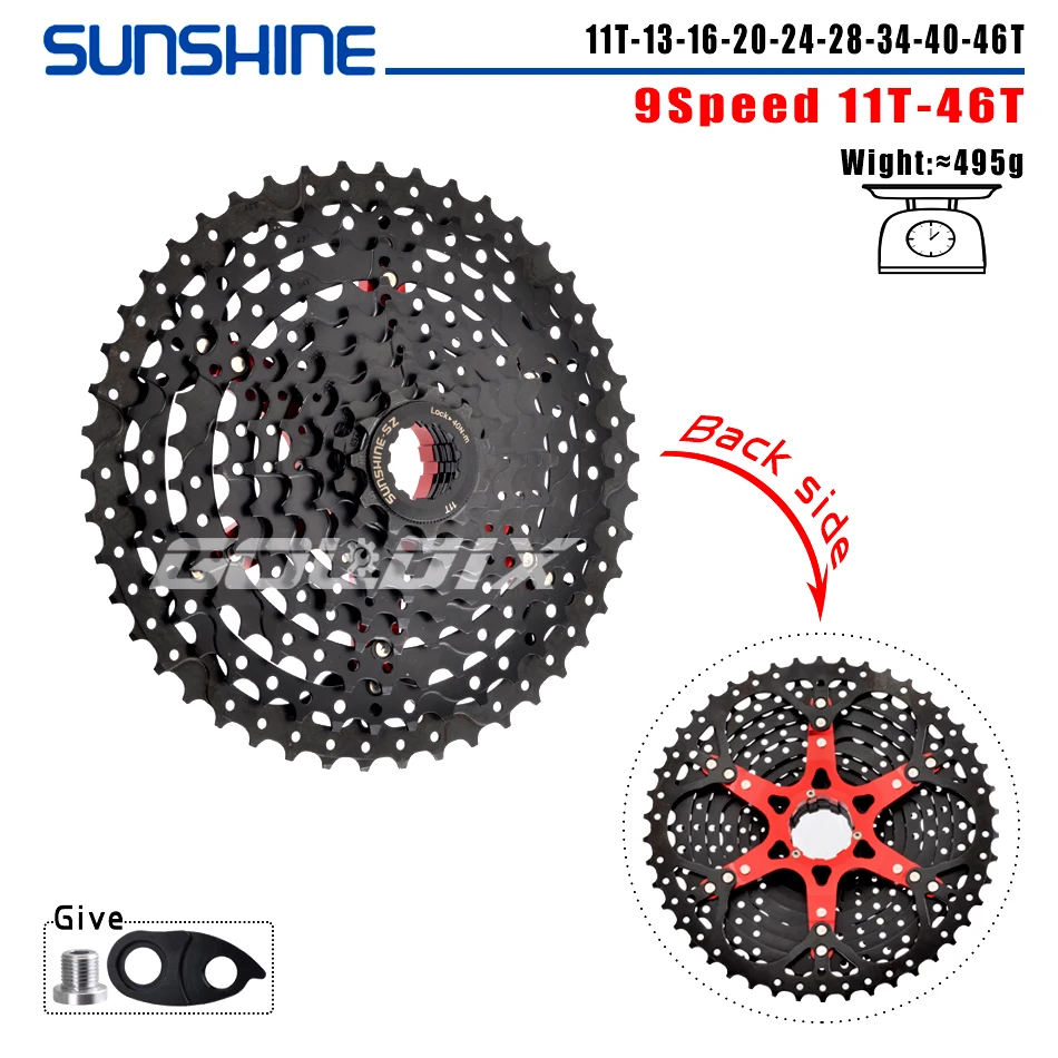 Sonnenschein schwarz fahrrad freilauf mtb fahrrad kassette k7 8/9/10/geschwindigkeit hg struktur spezifikation für shimano sram