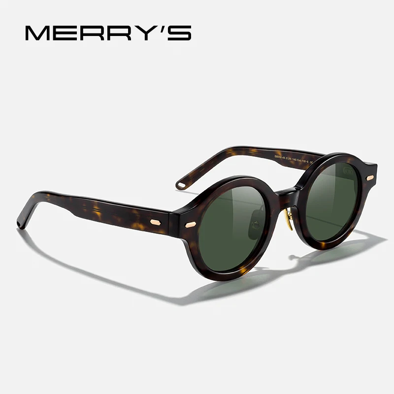 

MERRYS DESIGN Acetate Polarized Sunglasses For Men Women Retro Vintage Round Luxury Trending Sunglasses UV400 Protection S8519