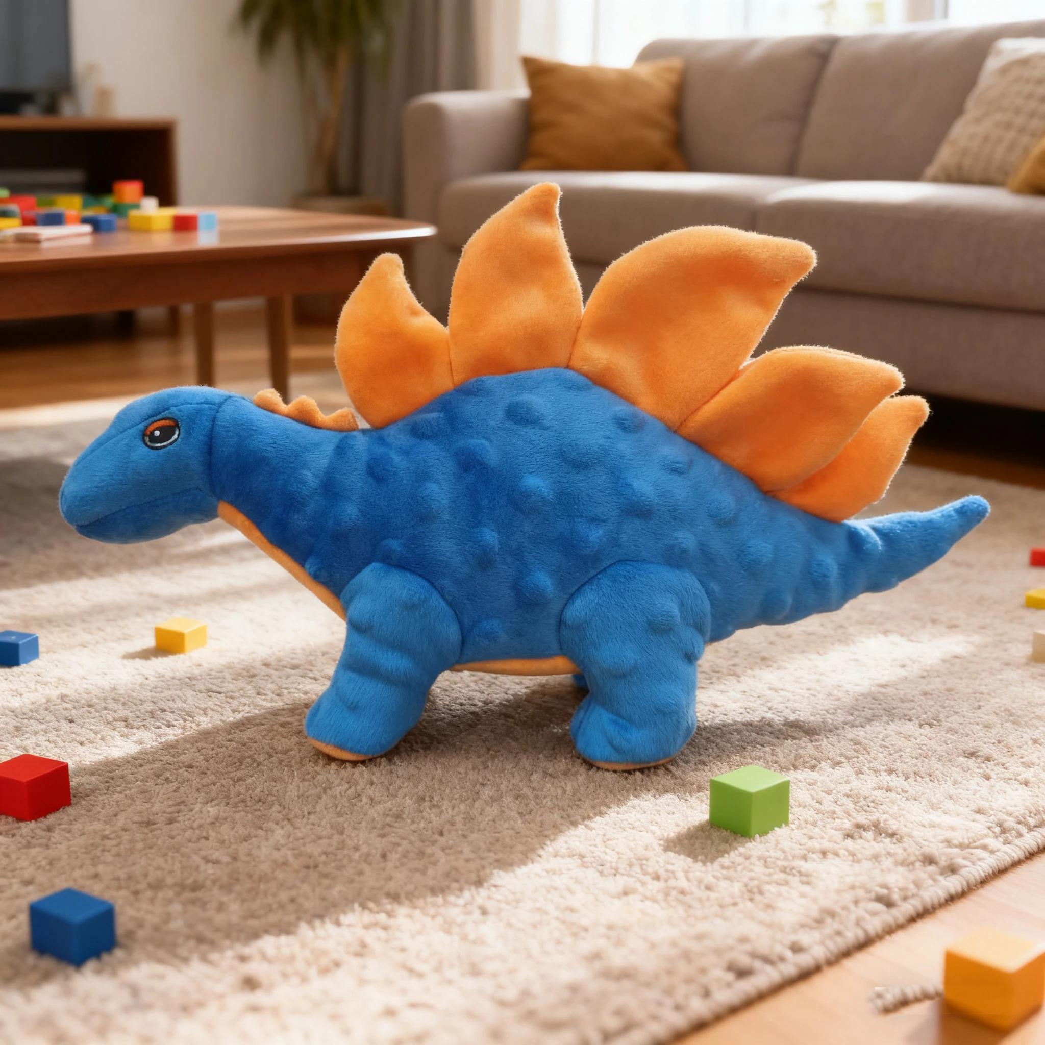 Juguete de Peluche con Sonido de Estegosaurio para Perros, Juguete Interactivo Resistente a Mordidas para Mascotas de Todas las Razas