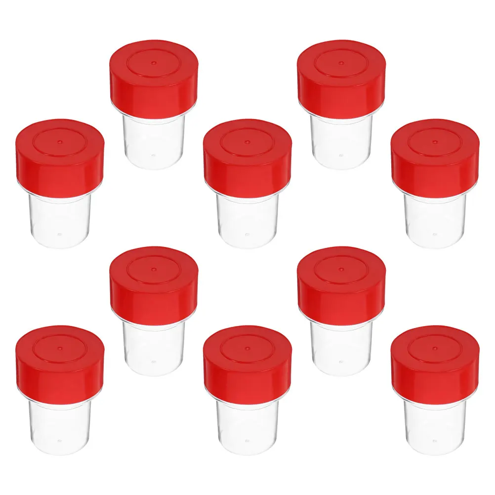 

10Pcs Round Transparent Stamp Holder Box Plastic Storage Case Seal Organizer Office School Supply Clear Storage Containers